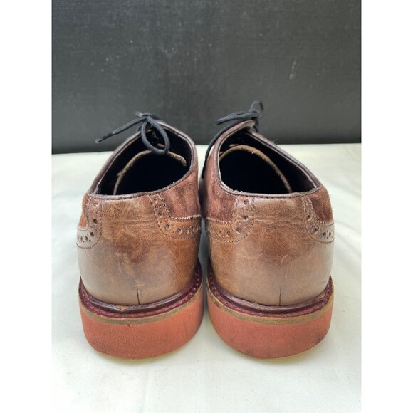 Cole Haan Men\'s Brown Leather& Suede Wing Tip Shoes / Oxfords Size 10M SKU 5698 main image 6